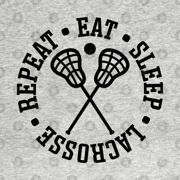 Eat Sleep Lacrosse Repeat Sport Cute Funny by GlimmerDesigns